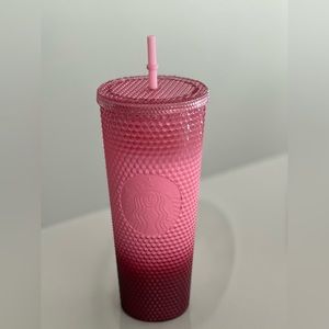 NWT Starbucks Venti Pink Ombre Studded Tumbler